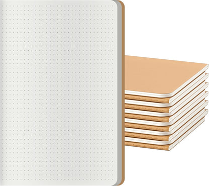 12 Pack Dot Grid Notebook Journals – A5, 60 Pages