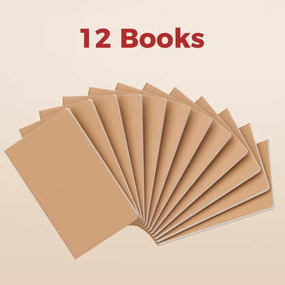 12 Pack Dot Grid Notebook Journals – A5, 60 Pages