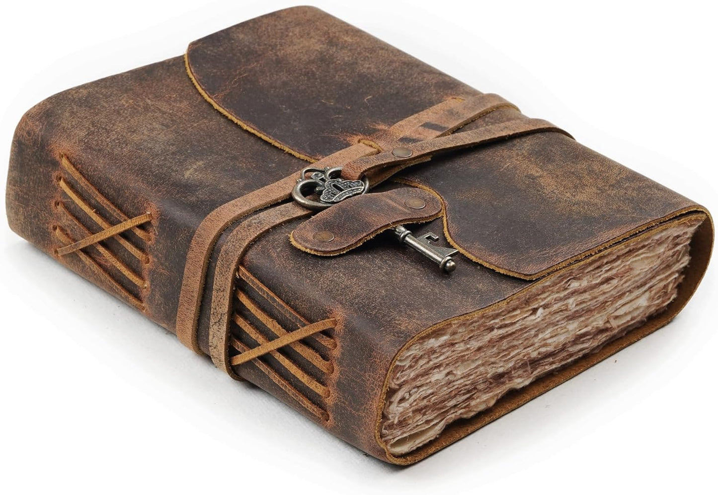 Vintage Leather Bound Journal – 200 Blank Pages