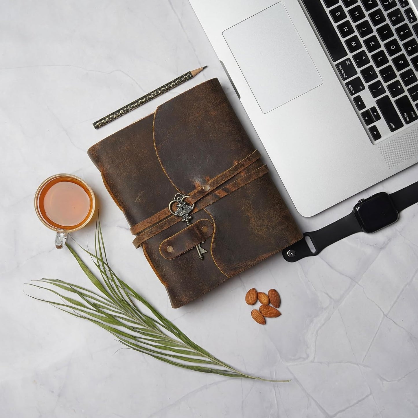 Vintage Leather Bound Journal – 200 Blank Pages