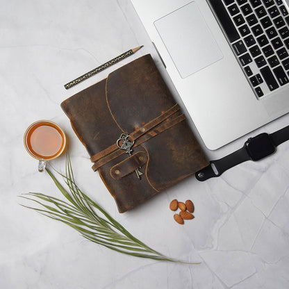 Vintage Leather Bound Journal – 200 Blank Pages