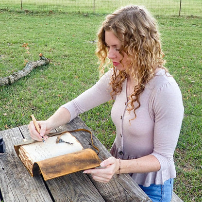 Vintage Leather Bound Journal – 200 Blank Pages
