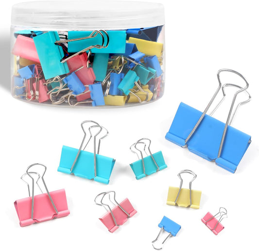 Binder Clips, 125 Count, Assorted Colors