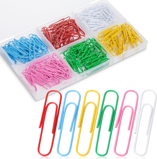 Large Paper Clips, 2 Inch, 240 Pack, Colored