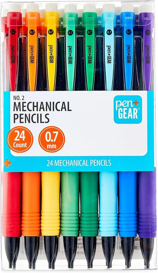No. 2 Mechanical Pencils, 24 Count, Multicolor